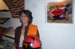 Gabriella-Giuriato-all'inaugurazione-mostra-Metasfera-Ass-la-Meridiana-Mondovì-2012